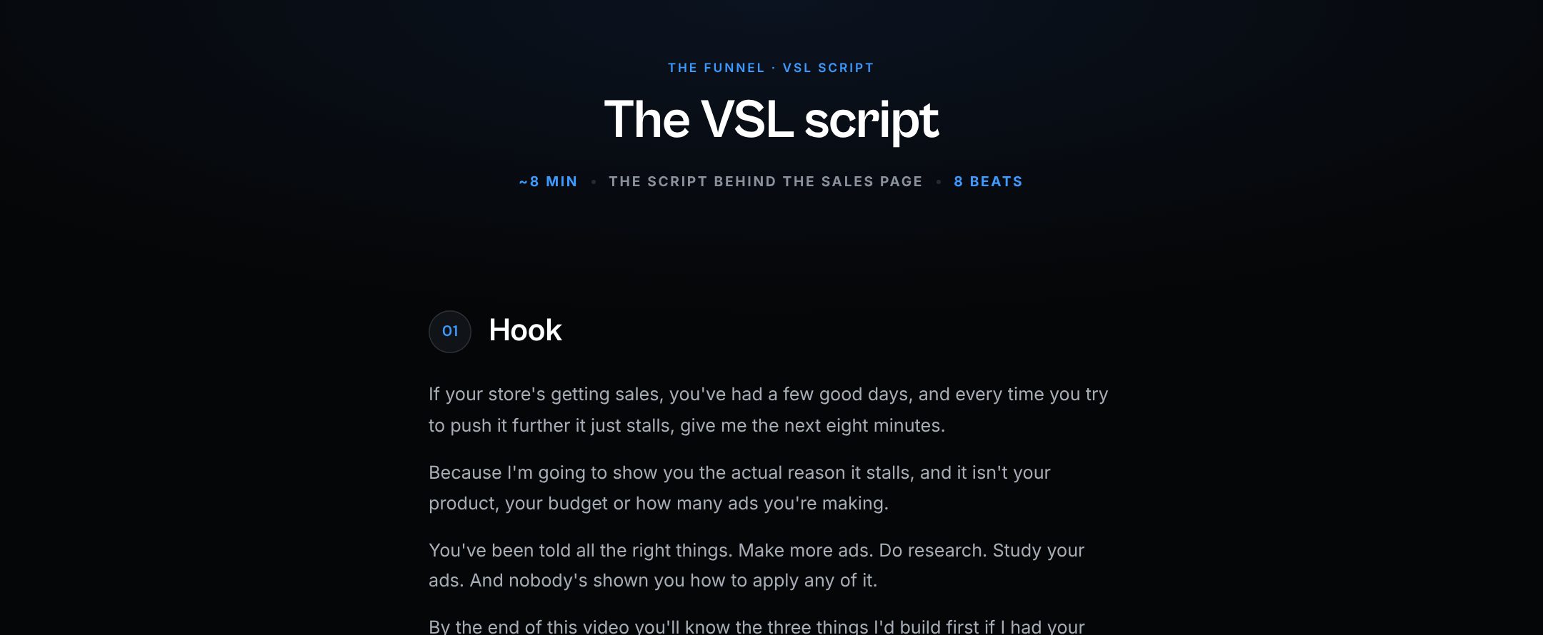 VSL script preview